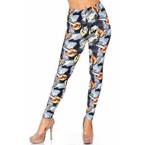 Reg One Size Lovely Boutique Leave Print Leggings